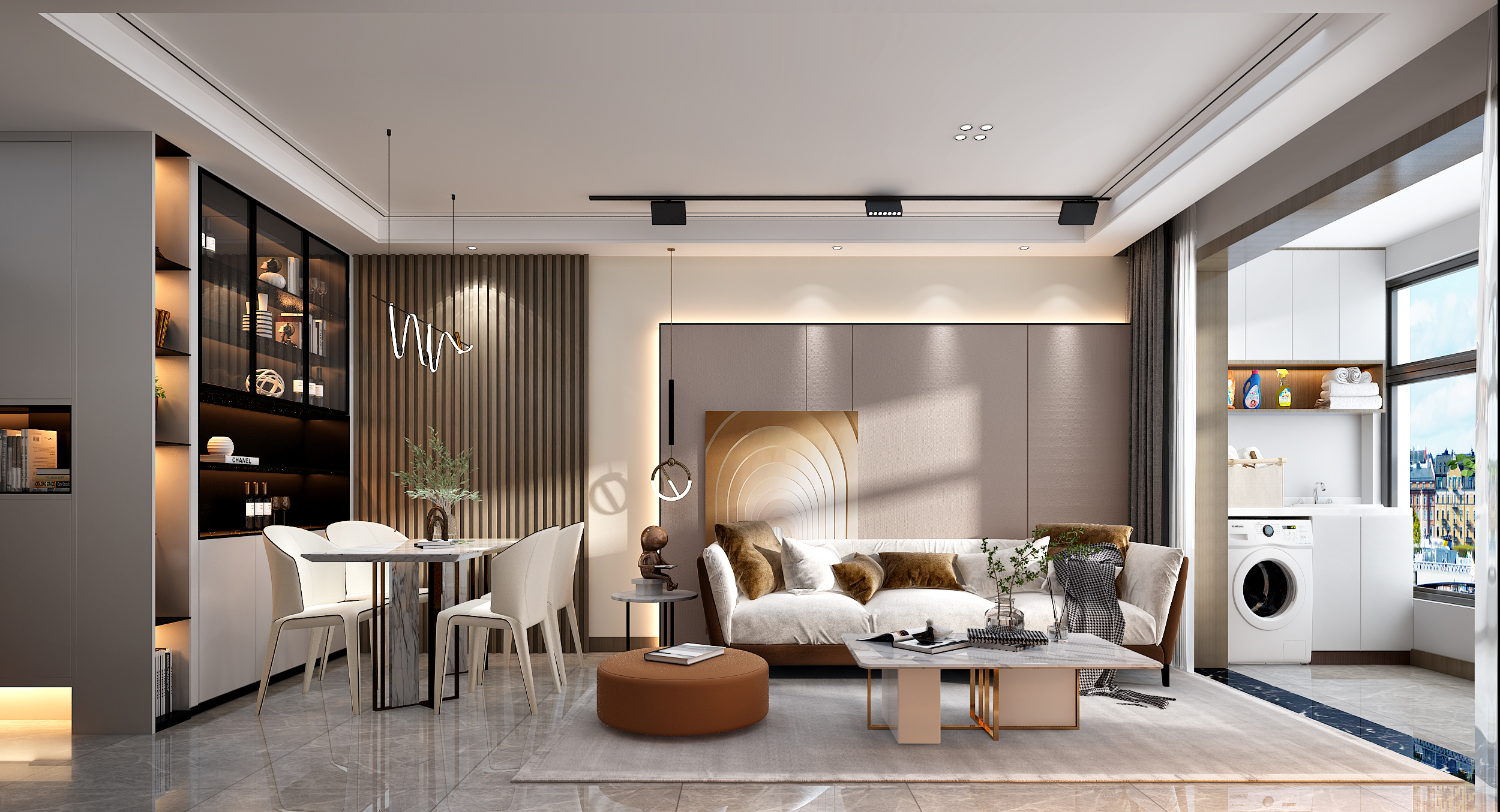 新中式家居客厅3D模型下载【ID:1109076860】_知末3d模型网