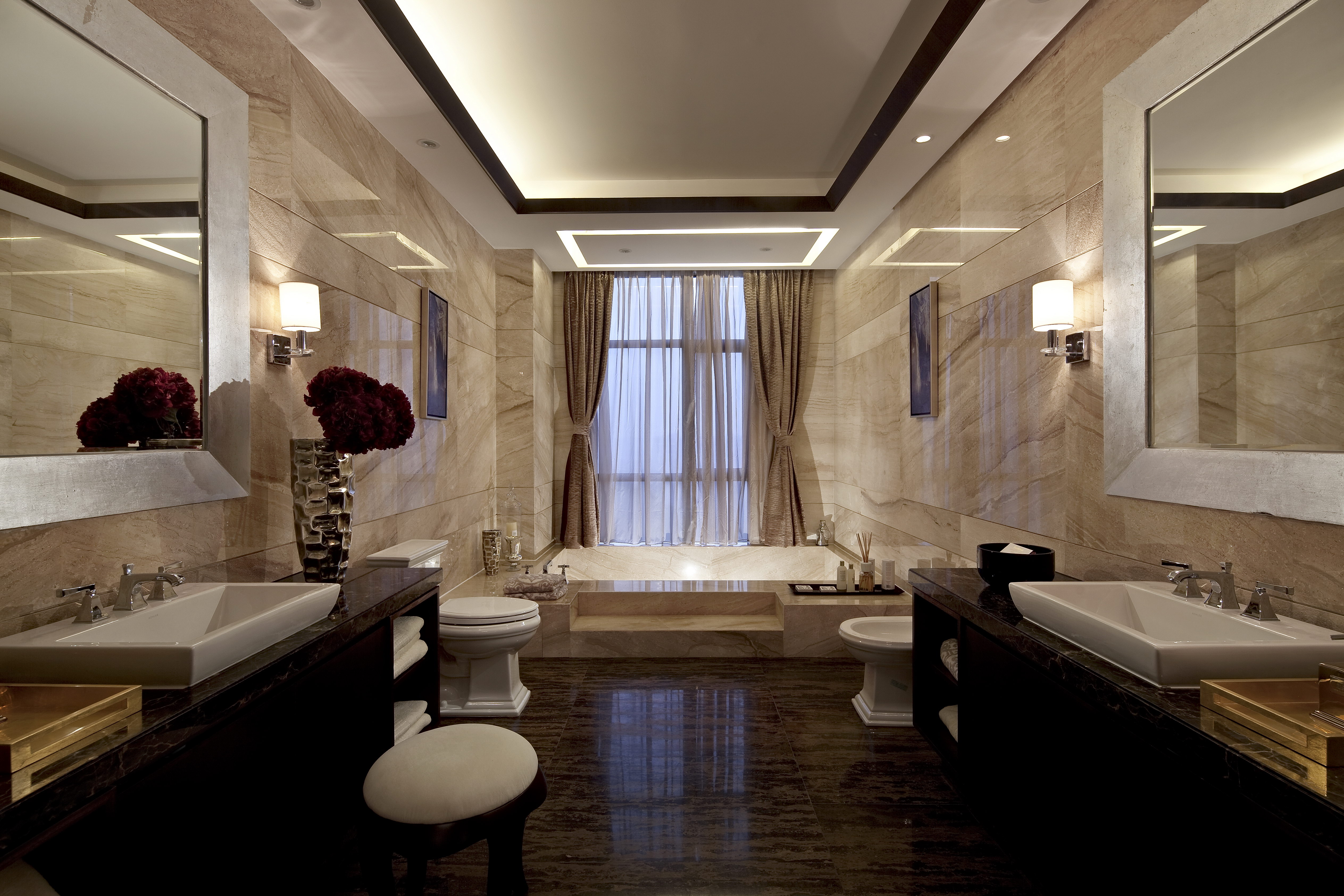 [现代风格]--后现代奢华风格别墅公寓施工图 实景_知末案例馆